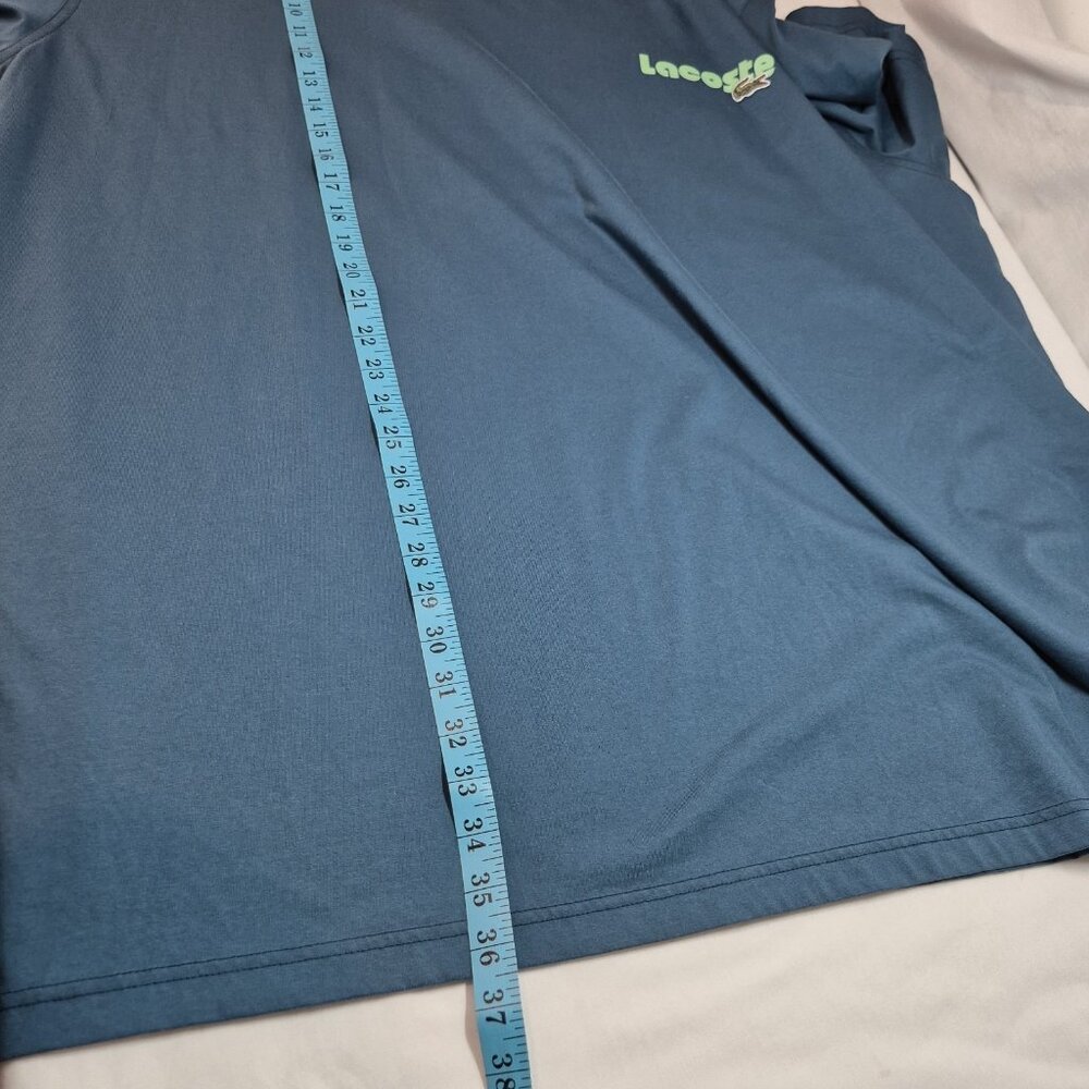 Lacoste Men's Crew Neck Cotton T-shirt Size 4XLB Logo Print Blue (31) - Picture 9 of 11